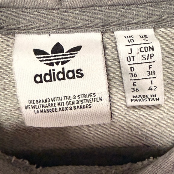Adidas Men's Light Gray Hoodie - Picture 7 of 7
